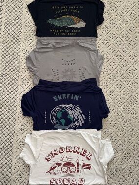 Mens Lot of Jetty Graphic Tees Size Medium Surfer